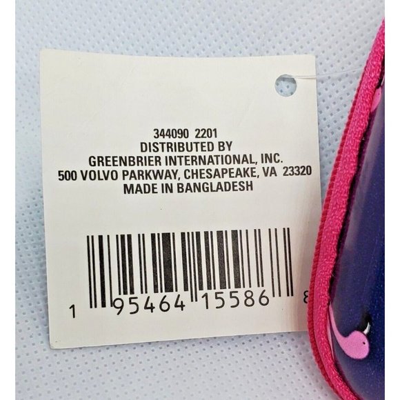 Blue Pink Pelican Graphics Zipper Inside Pouch Tech Earphone Earbuds Case - Picture 5 of 11